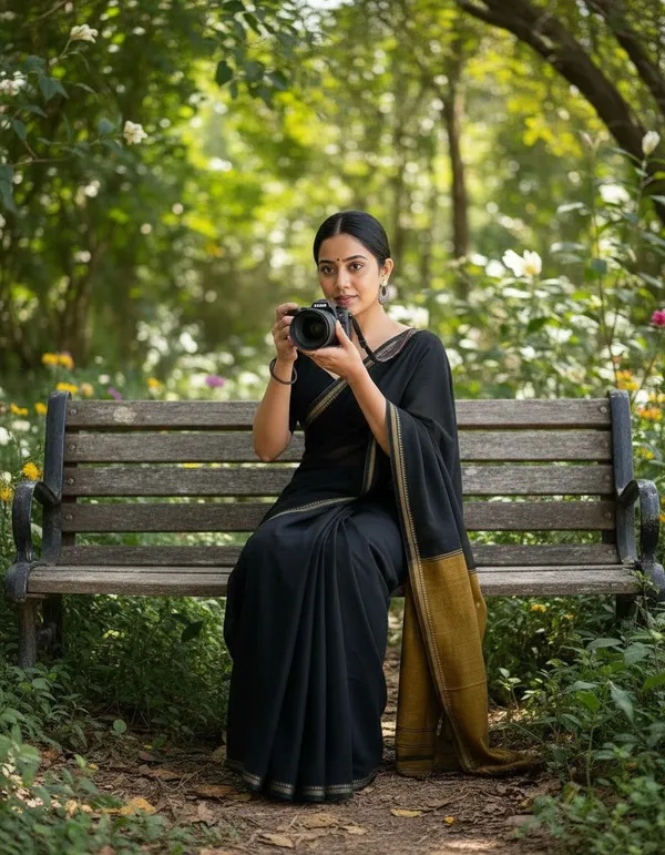 Embellished_Khadi_cotton_Black_saree_running_Blouse