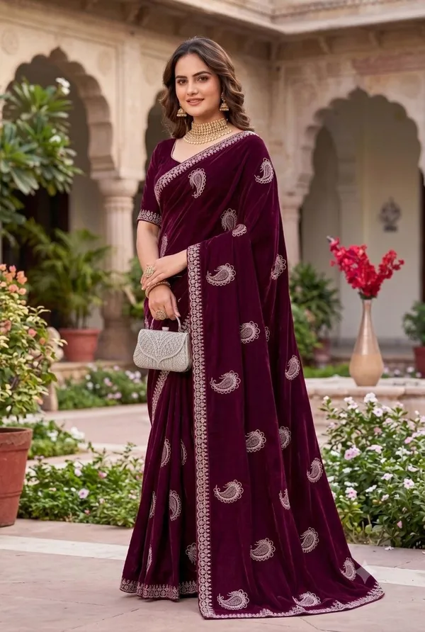FENDI_STONE_WORK_SAREE_WITH_BLOUSE