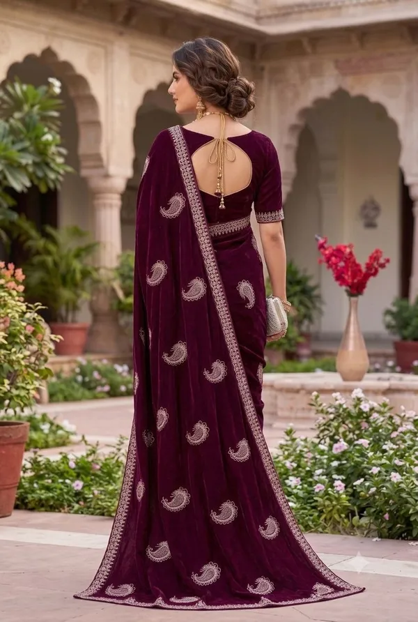 FENDI_STONE_WORK_SAREE_WITH_BLOUSE