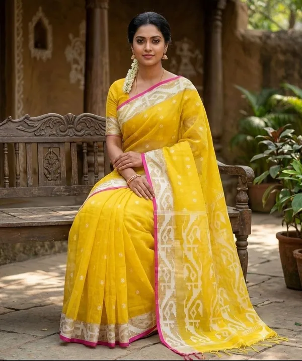 MASLIN_RESHOM_JAMDANI_SAREE_WITH_BLOUSE