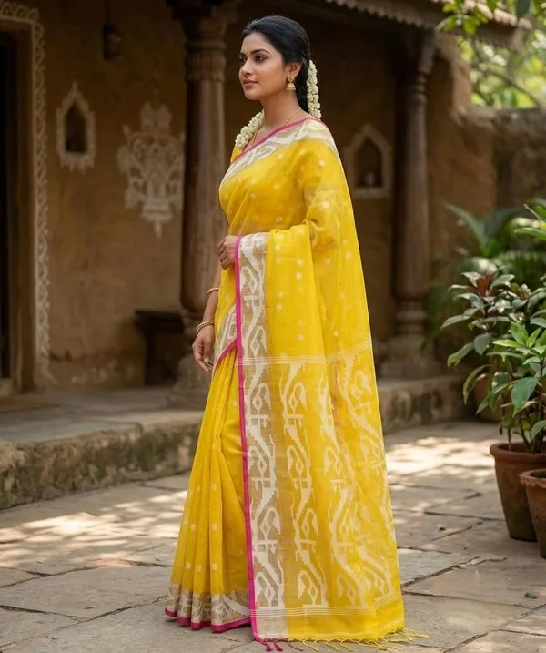 MASLIN_RESHOM_JAMDANI_SAREE_WITH_BLOUSE