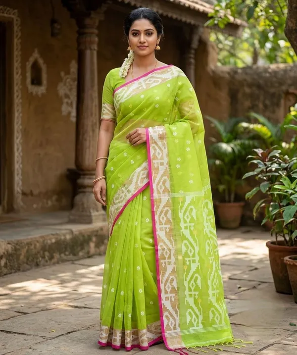 MASLIN_RESHOM_JAMDANI_SAREE_WITH_BLOUSE