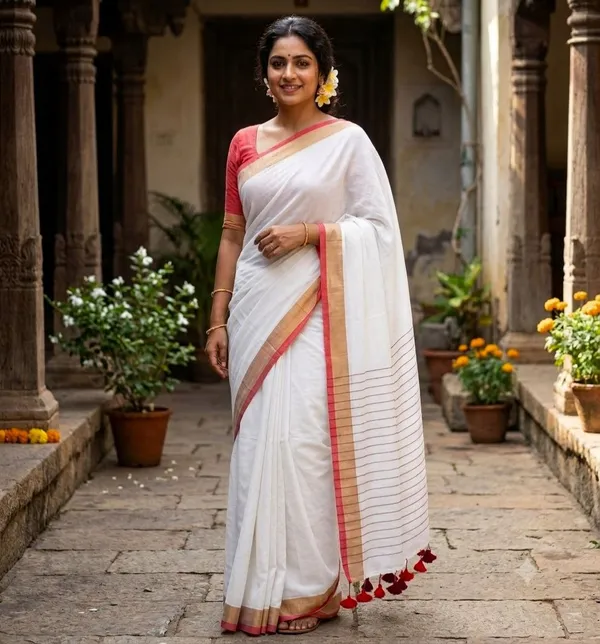 PURE_COTOON_JORI_BORDAR_SAREE_WITH_BLOUSE