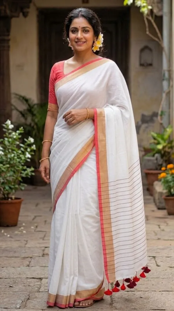 PURE_COTOON_JORI_BORDAR_SAREE_WITH_BLOUSE