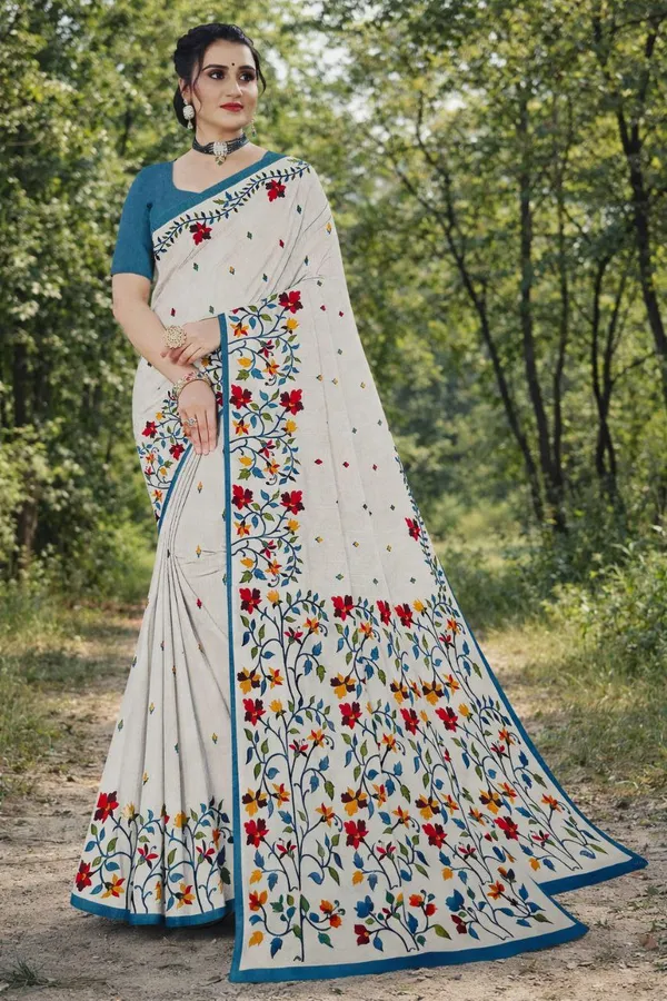 Embellished_Bollywood_Printed_pure_silk_Saree__with_Blouse