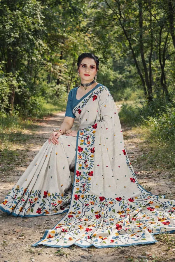Embellished_Bollywood_Printed_pure_silk_Saree__with_Blouse