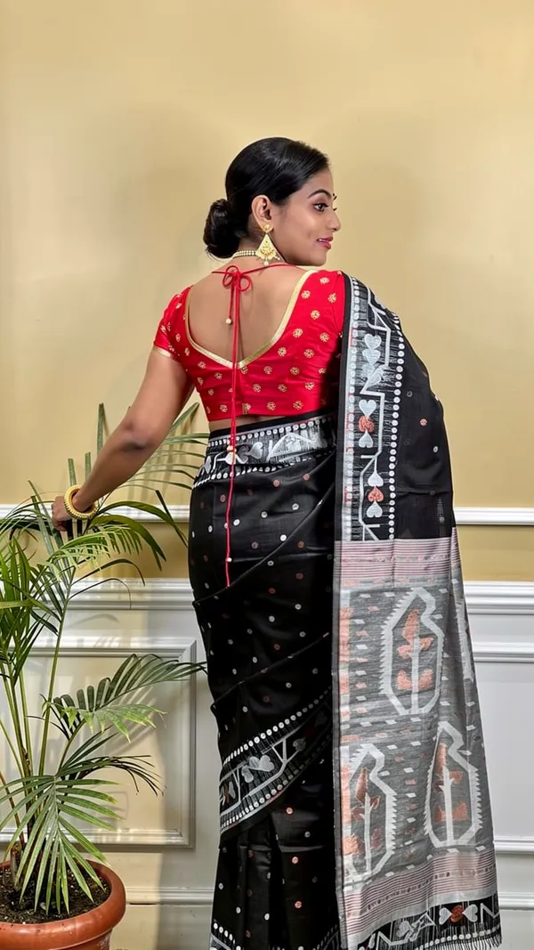 Samaira_Reshom_jamadani_Saree_with_blouse_Black