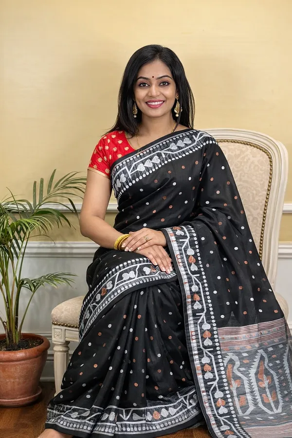 Samaira_Reshom_jamadani_Saree_with_blouse_Black