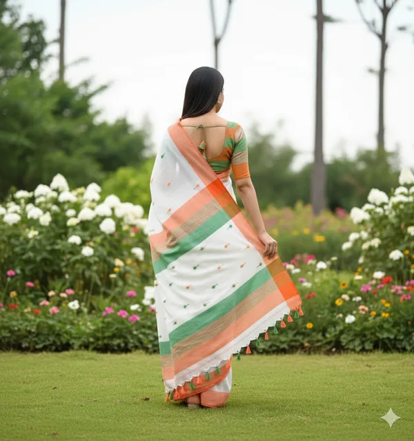 Repablic_day_Special_Cotton_Handloom_Saree_running_blouse