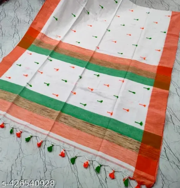 Repablic_day_Special_Cotton_Handloom_Saree_running_blouse