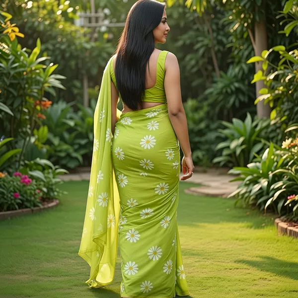 Samaira_Khadi_cotton_Flower_Print_saree_with_Running_Blouse_