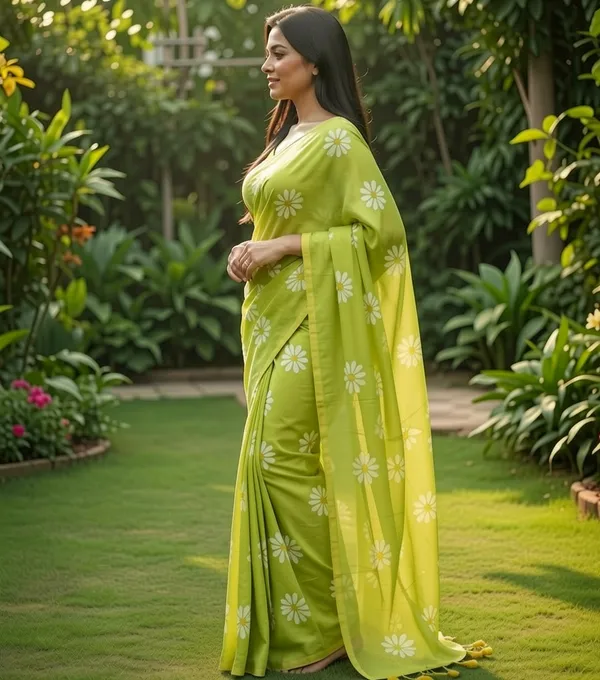 Samaira_Khadi_cotton_Flower_Print_saree_with_Running_Blouse_