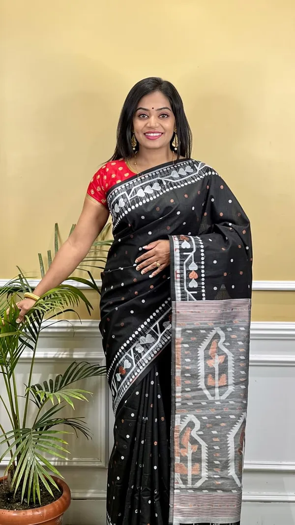 Samaira_Reshom_jamadani_Saree_with_blouse_Black