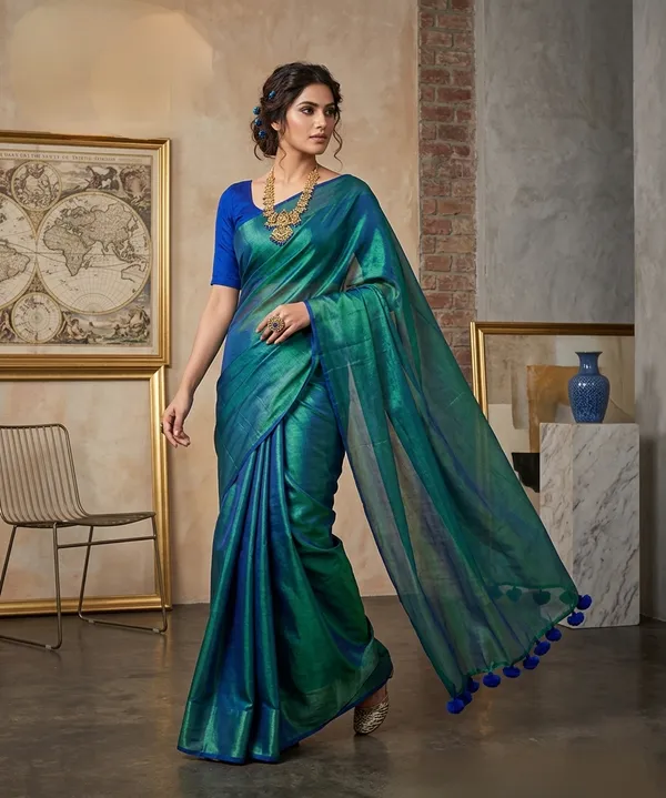 Trending_Tissue_Cotton_Saree_Running_Blouse_