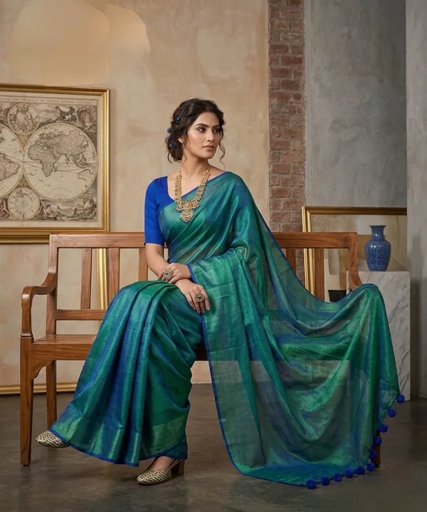 Trending_Tissue_Cotton_Saree_Running_Blouse_