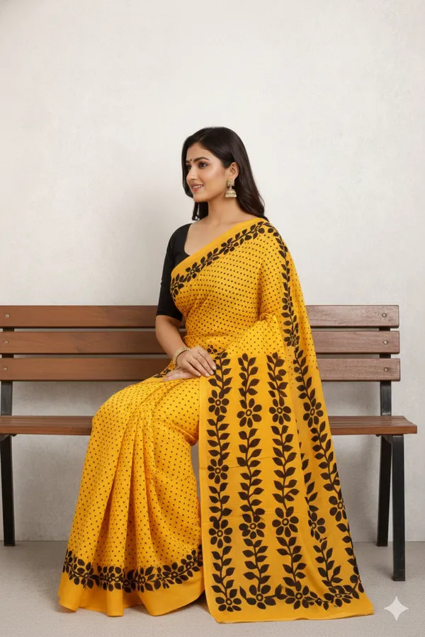 Trendy_Mul_Cotton_Print_Saree_with_Blouse