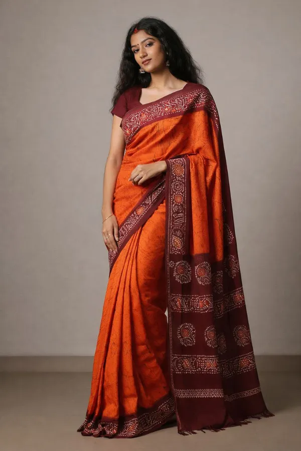 Yashika_Women_Cotton_Batik__Saree_without_Blouse