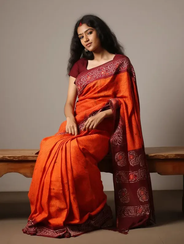 Yashika_Women_Cotton_Batik__Saree_without_Blouse