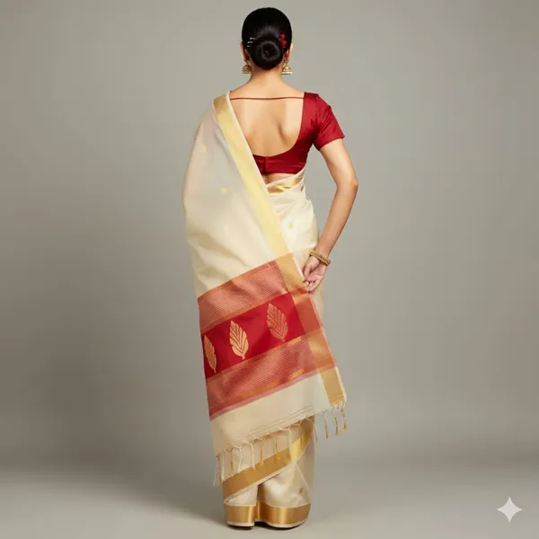 Off_White_Premium_Quality_Cotton_Silk_Saree_For_Women_with_Blouse