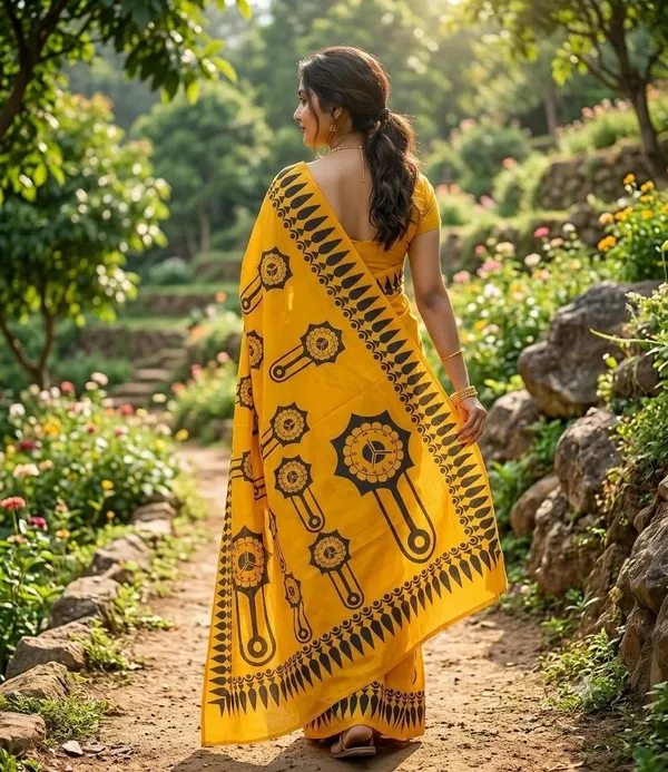 Trendy_Mul_Cotton_watch_Print_Saree_with_Blouse_(yellow)