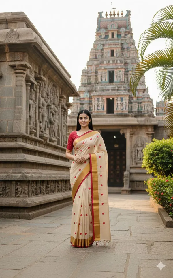 Off_White_Premium_Quality_Mul_Cotton_Saree_For_Women_Love_Mbodari_with_Blouse