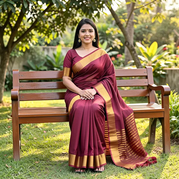 Wine_Red_Mul_Cotton_Jori_Par_Saree_Running_Blouse
