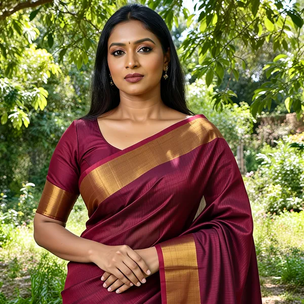Wine_Red_Mul_Cotton_Jori_Par_Saree_Running_Blouse