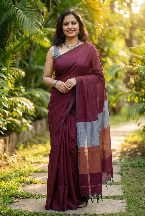 Samaira_Khadi_Cotton_Saree_Running_Blouse