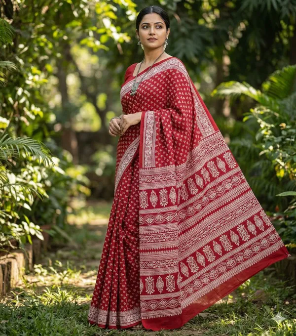 Akhilam_Women_Mul_cotton_Print_Saree_with_out_Blouse