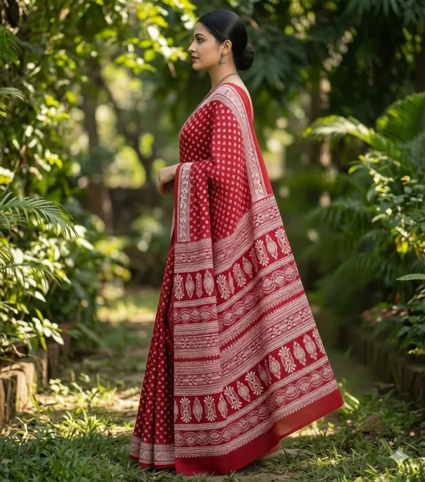 Akhilam_Women_Mul_cotton_Print_Saree_with_out_Blouse