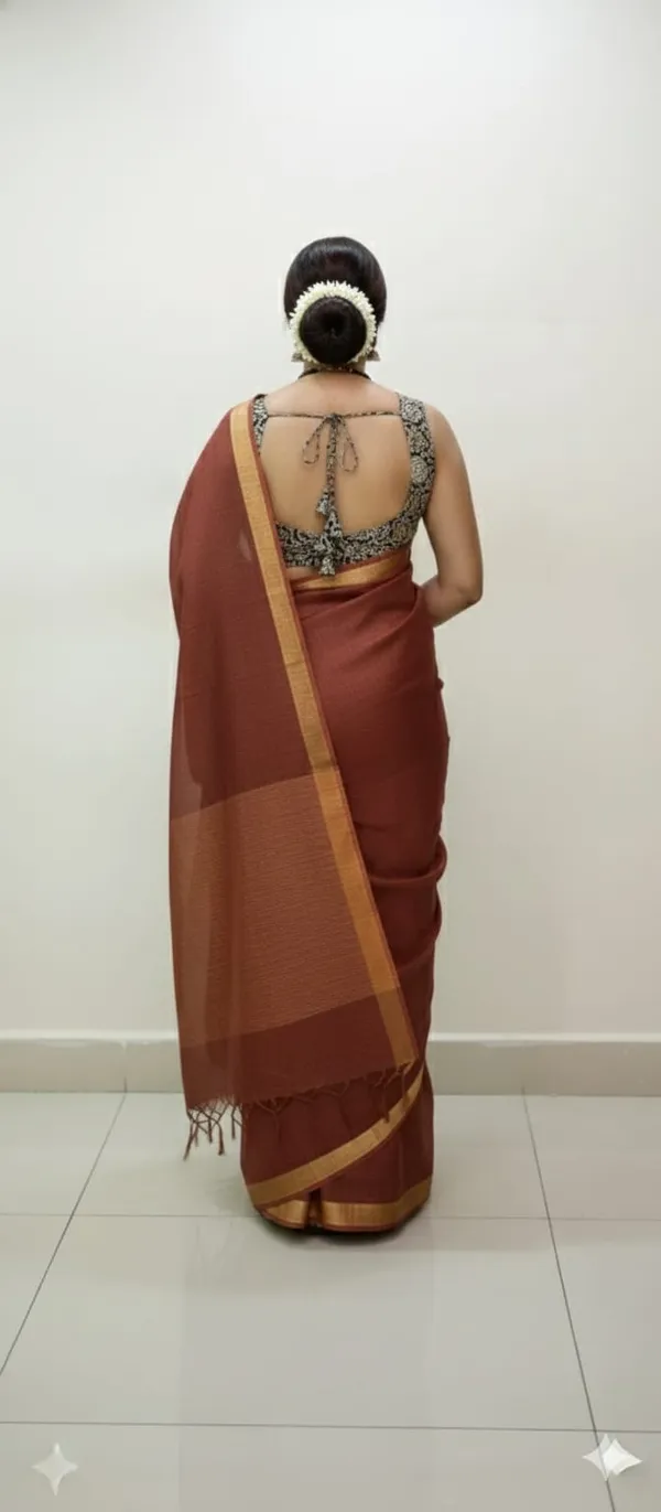 Chocolate_Premium_Quality_Kota_Silk_Saree_For_Women_with_Blouse