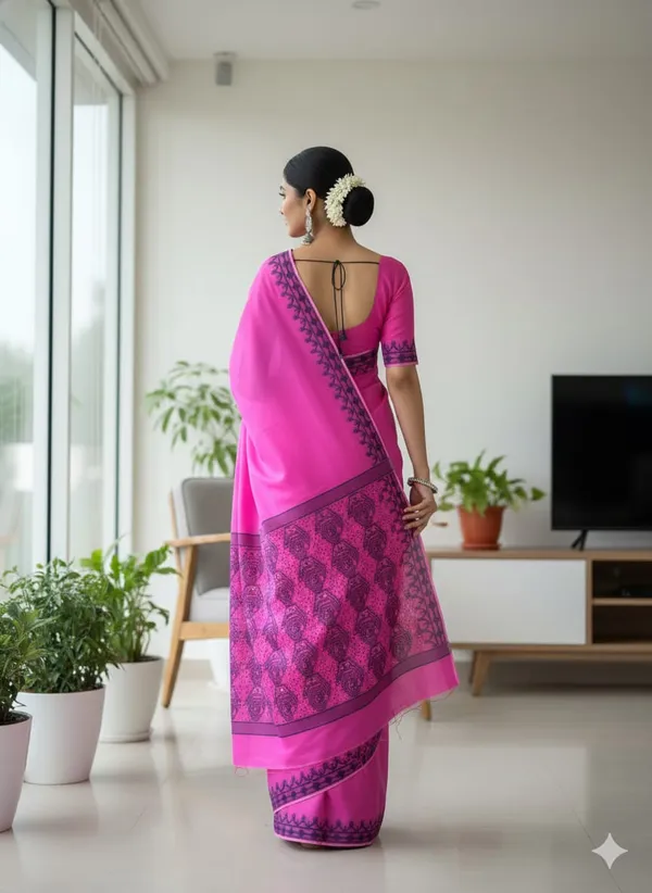 Pink_Premium_Quality_Resham_Jamdani_Saree_For_Women_with_Blouse