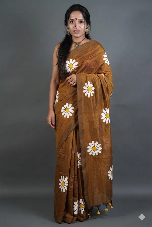 Mustard_Yellow_Premium_Quality_Khadi_Cotton_Saree_For_Women_with_Blouse