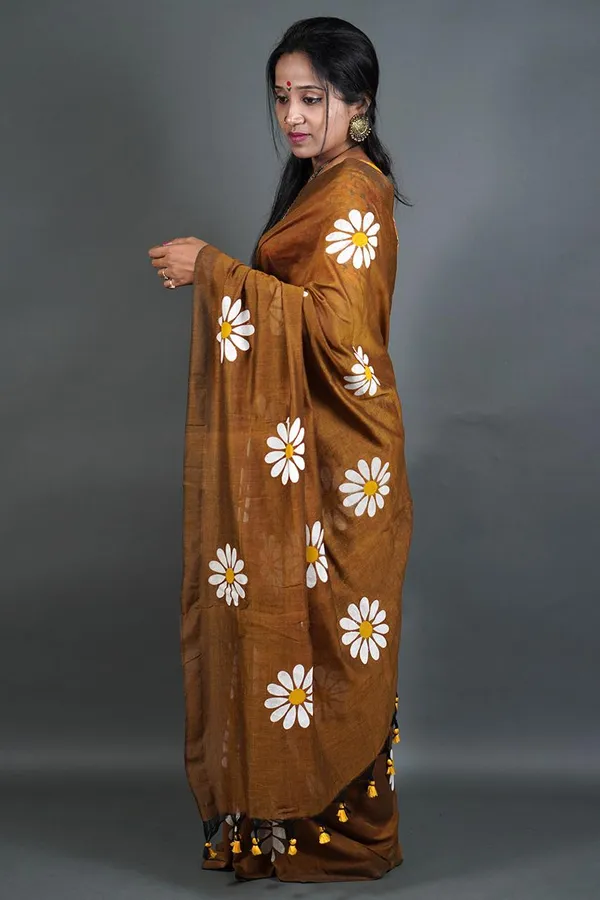 Mustard_Yellow_Premium_Quality_Khadi_Cotton_Saree_For_Women_with_Blouse