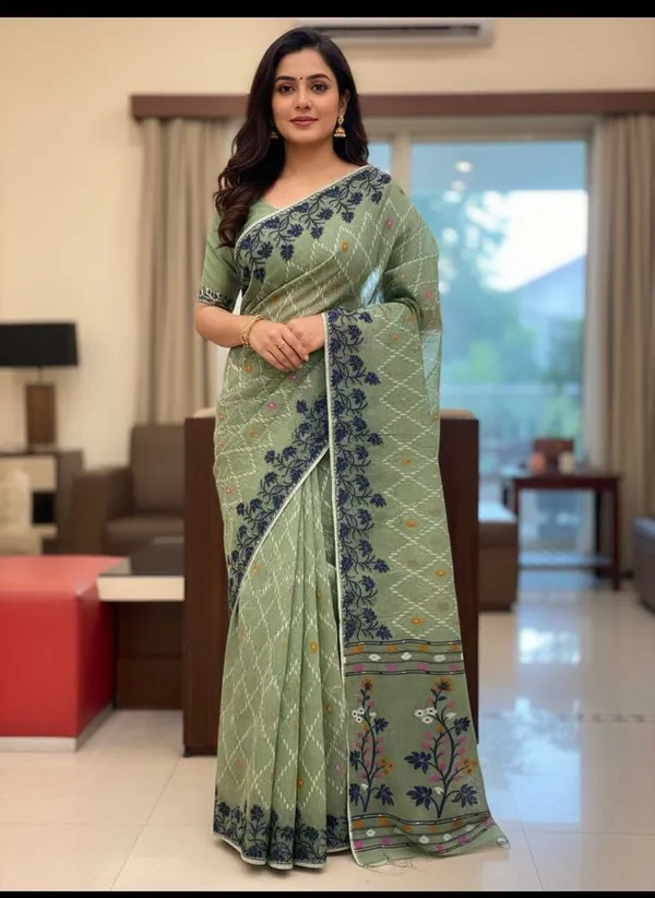 Samaira_Reshom_Jamdani_saree_with_Blouse