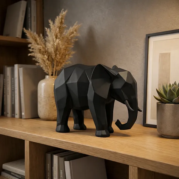 Matte_Black_Shankh_Craft_Modern_Geometric_Elephant_Resin_Statue_Decorative_Showpiece_For_Home,_Office_&_Living_Room_Shelf_Decor
