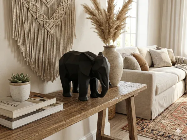 Matte_Black_Shankh_Craft_Modern_Geometric_Elephant_Resin_Statue_Decorative_Showpiece_For_Home,_Office_&_Living_Room_Shelf_Decor