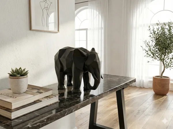 Matte_Black_Shankh_Craft_Modern_Geometric_Elephant_Resin_Statue_Decorative_Showpiece_For_Home,_Office_&_Living_Room_Shelf_Decor