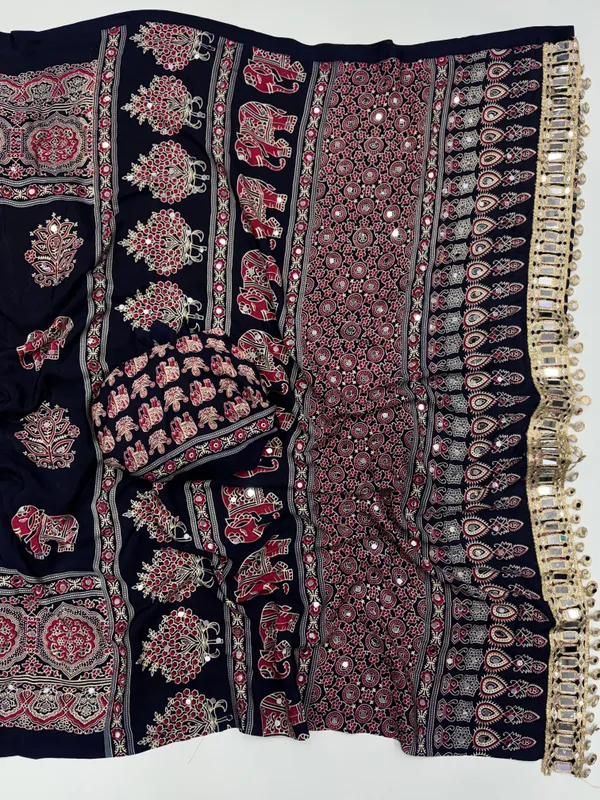 Ajrakh_Printed_Modal_Silk_Heavy_Mirror_Work