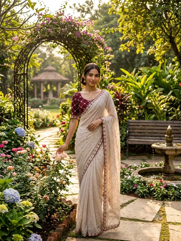 Georgette_Embroidery_work_saree_for_woman