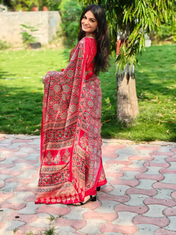 Red_Ajrakh_Printed_Soft_Modal_Silk_Natural_Print_Saree_For_Women