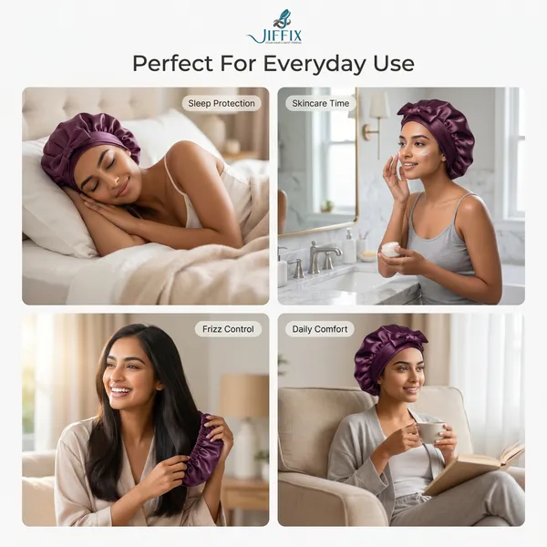 Silk_Satin_Hair_Bonnet_for_Sleeping_with_3_Scrunchies,_Adjustable_Tie_Band_Sleep_Cap_for_Women,_Anti_Frizz_Bonnet_for_Curly_Hair,_Night_Cap_for_Hair_Protection_&_Hair_Care