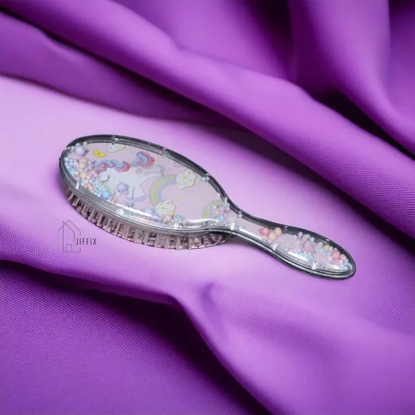 Pink_Detangling_Hair_Brush_With_Air_Cushion,_Pink,_Love_Strawberry_Design,_For_Long_Thick_Curly_Hair
