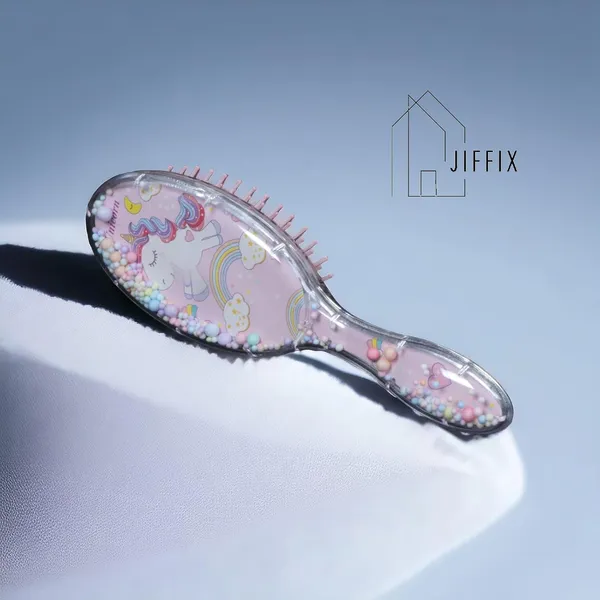 Pink_Detangling_Hair_Brush_With_Air_Cushion,_Pink,_Love_Strawberry_Design,_For_Long_Thick_Curly_Hair