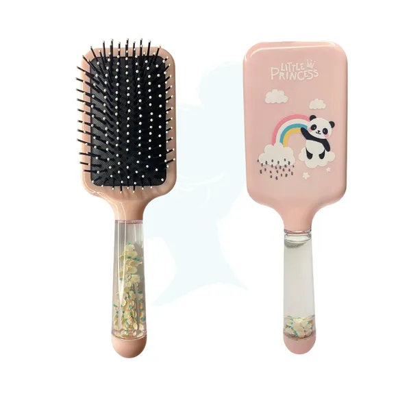 Peach_Kids_Paddle_Hair_Brush,_Detangling_Comb_With_Glitter_Handle_&_Cartoon_Print,_Pain-Free_For_Wet_&_Dry_Hair,_For_Girls_&_Boys,_Curly,_Thick,_Wavy_Hair_24.5_Cm
