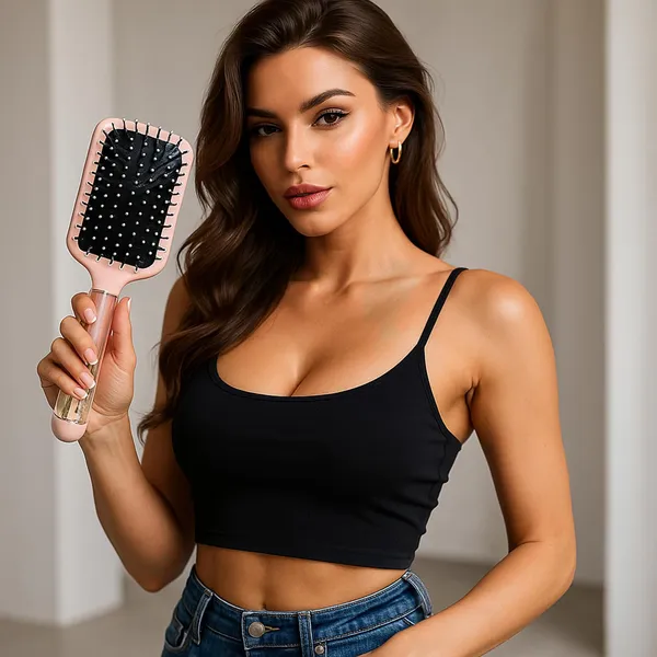 Peach_Kids_Paddle_Hair_Brush,_Detangling_Comb_With_Glitter_Handle_&_Cartoon_Print,_Pain-Free_For_Wet_&_Dry_Hair,_For_Girls_&_Boys,_Curly,_Thick,_Wavy_Hair_24.5_Cm