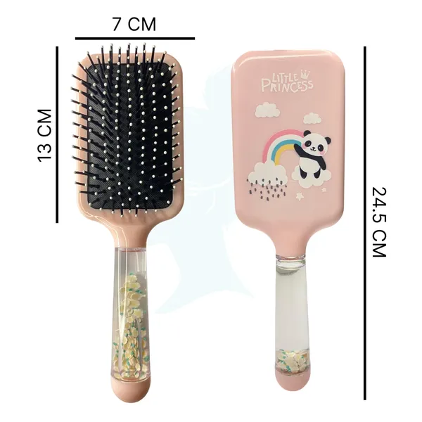 Peach_Kids_Paddle_Hair_Brush,_Detangling_Comb_With_Glitter_Handle_&_Cartoon_Print,_Pain-Free_For_Wet_&_Dry_Hair,_For_Girls_&_Boys,_Curly,_Thick,_Wavy_Hair_24.5_Cm