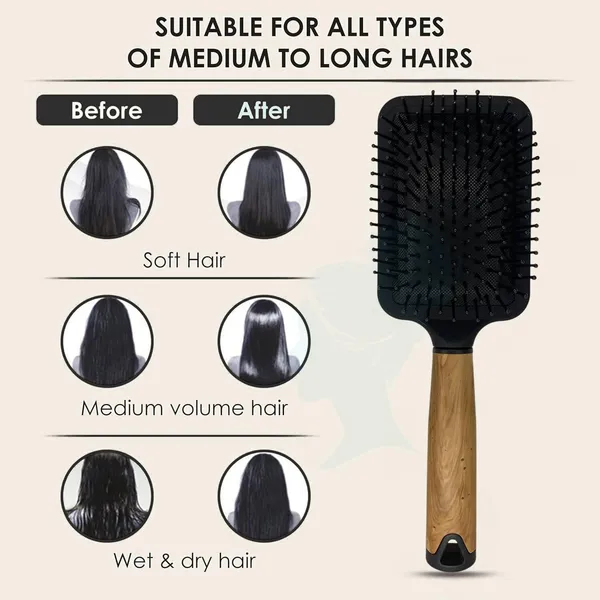 Black_Professional_Paddle_Hair_Brush_24.5_Cm_Anti-Static_Detangling_Cushion_Brush_With_Wooden_Handle_&_Nylon_Bristles_For_Wet_&_Dry_Hair_Unisex_Styling_Tool