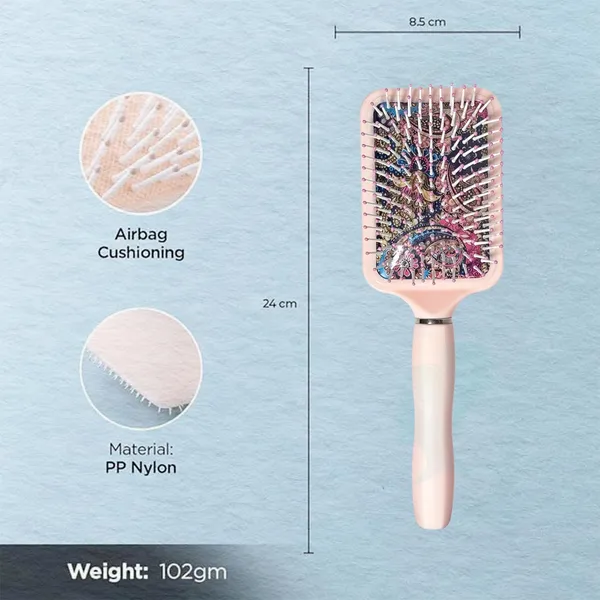 Peach_Paddle_Hair_Brush_For_Women_&_Men_Anti-Static_Detangling_Wooden_Cushion_Brush_For_Wet_&_Dry_Hair,_Scalp_Massage,_Reduces_Frizz_Decorative_Pink_Design