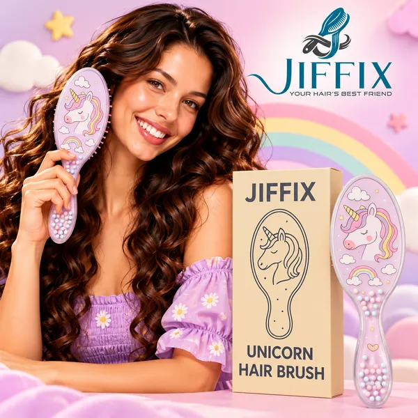 Unicorn_Hair_Brush_for_Girls,_Kids_&_Women_|_Soft-Bristle_Detangling_Brush_for_Wet_&_Dry_Hair_|_Painless,_Scalp_Friendly,_Anti-Frizz_Cartoon_Comb